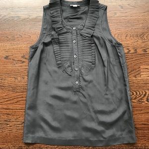 J. Crew Silk Ruffle Sleeveless Top